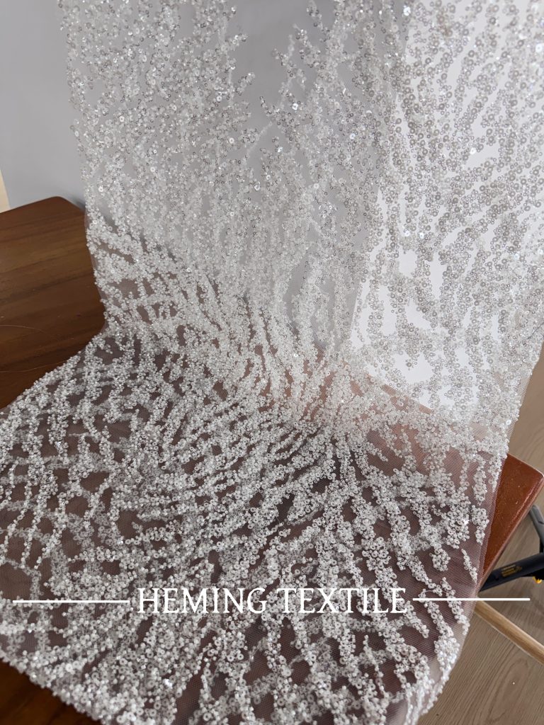 Beaded Lace Fabric HS-002