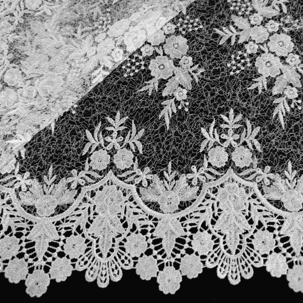 Water Soluble Lace Fabric | Elegant Hollow Out Lace Fabric for Bridal & Fashion Wear