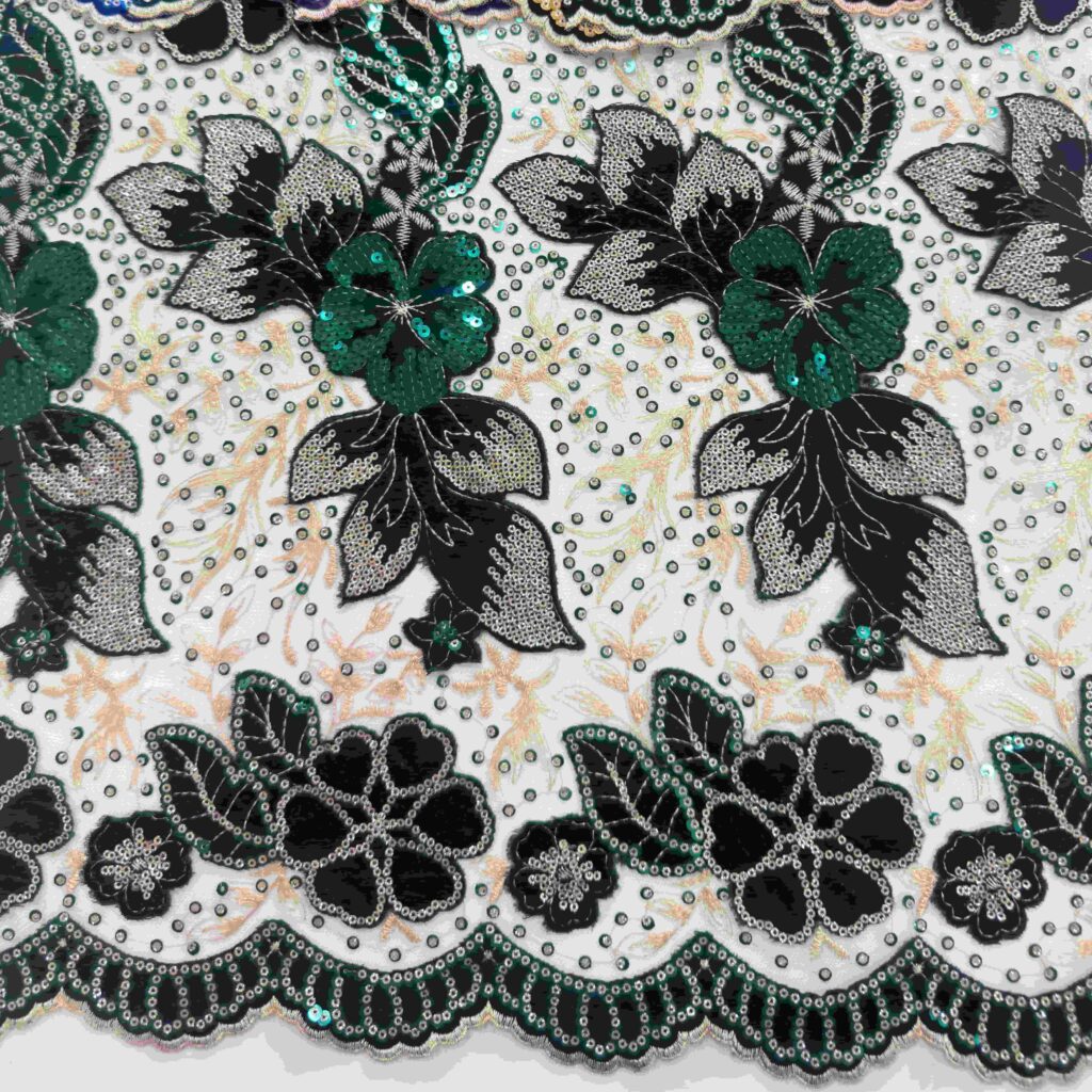 Laser Cut Velvet Embroidery Fabric | Luxury 3D Embroidered Velvet for Bridal & Evening Wear
