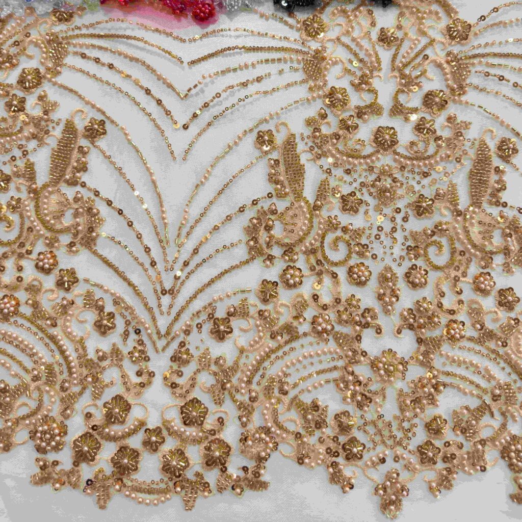 Beaded Sequin Fabric | Luxury Embellished Fabric for Bridal & Evening Wear