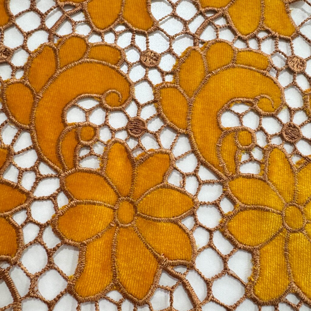Water Soluble Laser Cut Lace Fabric | Luxury Embroidered Lace for Bridal & Evening Wear