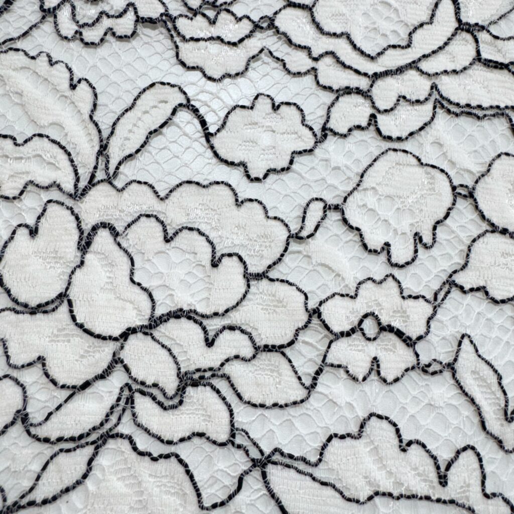 Floral Water Soluble Laser Cut Lace Fabric | Luxury Embroidered Lace for Bridal & Evening Wear